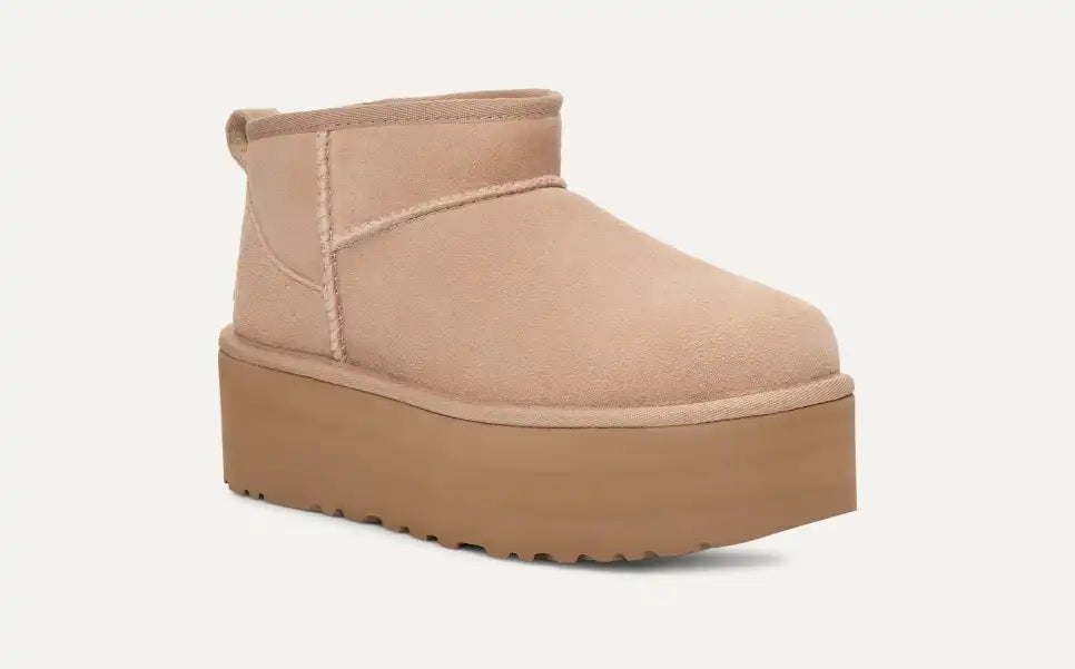 Damen Classic Ultra Mini Plateau-Boot Sand